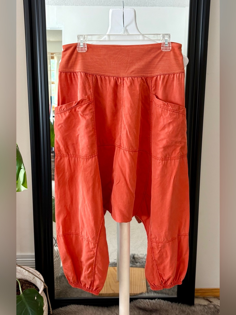 FREE PEOPLE Orange Balloon Harem Jogger Pants
